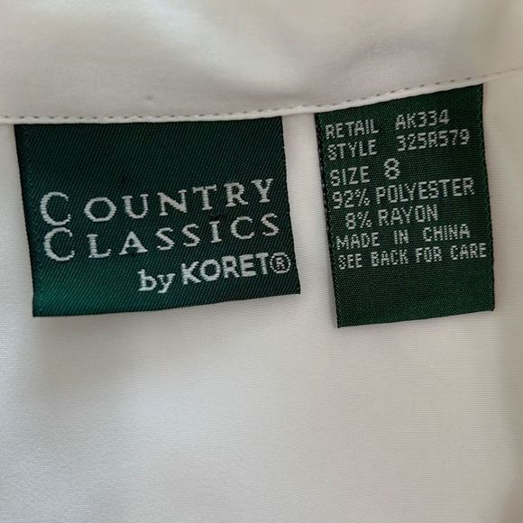 COUNTRY CLASSICS By Koret Cream Button Down Blouse - Picture 9 of 12